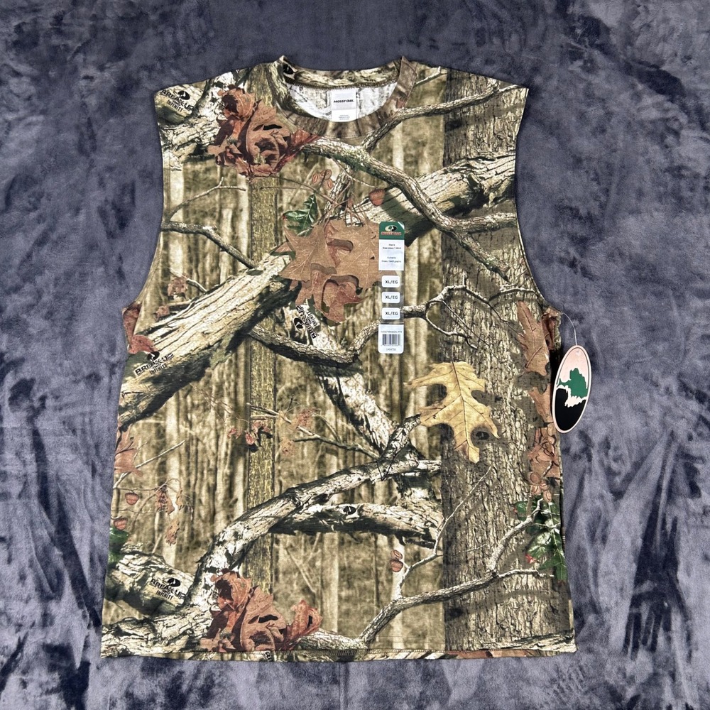 Mossy Oak Sleeveless T-Shirt Mens XL Camo Break-Up Infinity Muscle Tee NWT